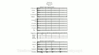 Tchaikovsky Marche slave Op 31 with Score [upl. by Palocz885]