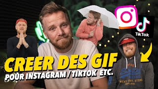 COMMENT CRÉER des GIF pour INSTAGRAM TIKTOK etc [upl. by Yrelav156]