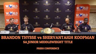 Thysse vs Koopman Press conference [upl. by Ahsener]