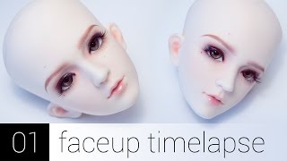 Faceup Timelapse 01  Migidoll Ryu [upl. by Jerald462]