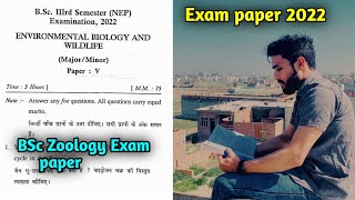 BSc Zoology Exam Paper Environmental Biology and Wildlife 2022 [upl. by Piane889]