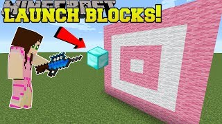 Minecraft BLOCK LAUNCHERS SHOOT ANY BLOCKS Mod Showcase [upl. by Urata]