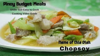 Chop suey with pork 5 minutes Cooking Filipino Style Meal 2 [upl. by Crowns]