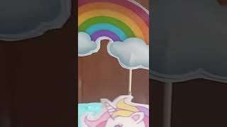 Unicorn theme cake 😍🧿cake shorts shortvideo [upl. by Mattias526]