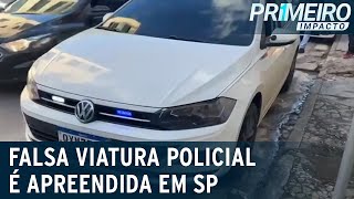 Falso vigilante que conduzia viatura também falsificada é preso em SP  Primeiro Impacto 190623 [upl. by Lauer]