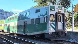 Old Cab Car GO 1873 Hamilton Express  256 With 650 Pulling Into Hamilton GO Center [upl. by Birck]