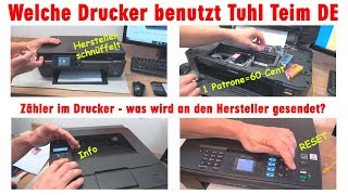 Die Drucker von Tuhl Teim DE  Unerhörter Originaltonerpreis vs 60 Cent Tintenpatronen [upl. by Nosdivad]