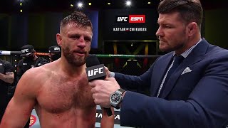 Calvin Kattar Octagon Interview  UFC Vegas 46 [upl. by Assilak]