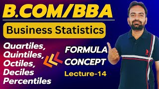 Quartiles Quintiles Octiles Deciles and Percentiles Formulas  Business Statistics Lecture14 [upl. by Llertac185]