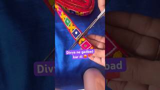 DIY Earrings from Lace  How to make navratri earrings for girl  Ghamu Saran shorts craft [upl. by Tenenbaum673]