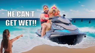 Taking my floofy dog on a JET SKI… Will he stay DRY [upl. by Ialohcin]