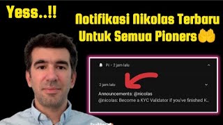 Hore 🤲Notifikasi Nikolas Terbaru Untuk Pioners Dunia😭 [upl. by Blinni755]