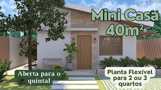 MINI CASA 4 X 5 m  Ótima para terreno pequeno [upl. by Casilde]