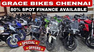 SECOND HAND BIKES AT LOW PRICE  80 BANK FINANCE  GRACE BIKES CHENNAI  200 BIKES  ARK Diaries [upl. by Nav9]