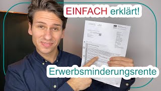 Erwerbsminderungsrente EINFACH erklärt  kurz und knapp [upl. by Marou]