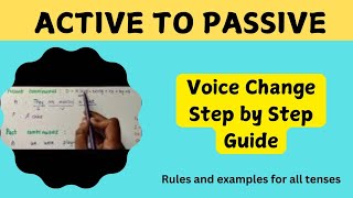 Full Video on Voice Change Active to Passive [upl. by Irim]