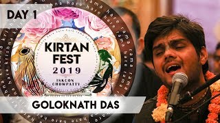 Kirtan Fest 2019  Day 1 Kirtan  goloknath Das ISKCON Chowpatty [upl. by Yadahs]