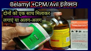 Belamyl CPMAvil injectionदोनों को एक साथ मिलाकर लगाएं या अलगअलगVetinjection [upl. by Sky]