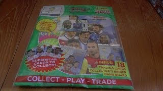 STARTER PACK uk edition ADRENALYN XL 2014 FIFA WORLD CUP trading card game OPENING amp REVIEW panini [upl. by Shana]