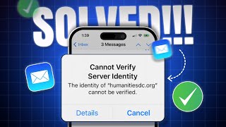 How To Fix Cannot Verify Server Identity Mail App issue on iPhone after iOS 18 Update [upl. by Ggerk325]