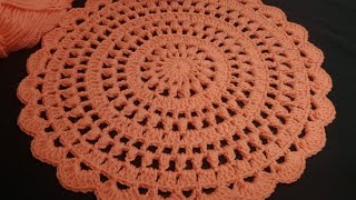 Crochet Doilies For Beginners  Crochet Round Table Cloth Tutorial HandworkWithSamina339 [upl. by Aihceyt]