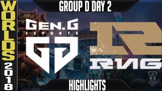 GEN vs RNG Highlights  Worlds 2018 Group B Day 2  GenGKoreaLCK vs Royal Never Give UpChinaLPL [upl. by Lyford]