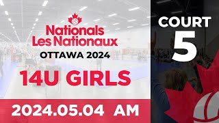 2024 Volleyball Canada Nationals 🏐 Ottawa 14U Girls  Day 2  AM Wave  Court 5 20240504 [upl. by Castara496]