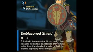 Emblazoned Shield  Respawn Location  Zelda BOTW [upl. by Arraik]