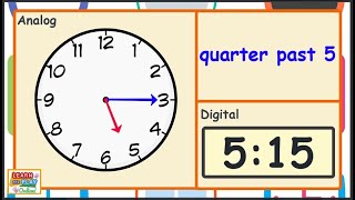 Telling the Time for Kids Quarter Past Times [upl. by Xavier]