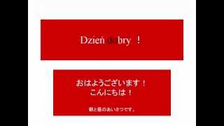 ポーランド語の発音ガイド レッスン１ Dzień dobry Урок польского языка おはようございます！ こんにちは！ [upl. by Jehiah]