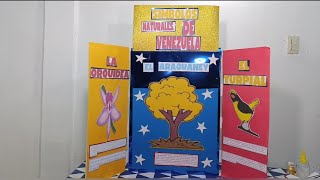 COMO HACER UN MURAL CREATIVO COMO HACER UN STAND DE LOS SÍMBOLOS NATURALES DE VENEZUELA LAPBOOK [upl. by Llerraf]