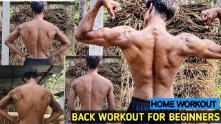 Back workout at home for beginners  tamzid fitness  Home Workout [upl. by Onia]