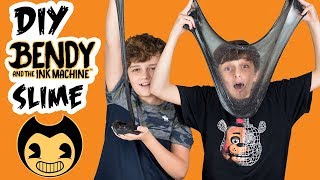 Bendy and the Ink Machine Slime How to make Bendys Ink Slime DIY Slime Recipe [upl. by Rriocard]