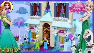 Lego Frozen Fever Arendelle Celebration Castle Disney Princess Build Review Play  Kids Toys [upl. by Yreffeg]