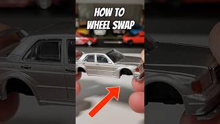 😱How To CUSTOM Wheel Swap DIECAST CAR shorts 164scale reviewhotwheelscustom modelcar minigt [upl. by Anali]