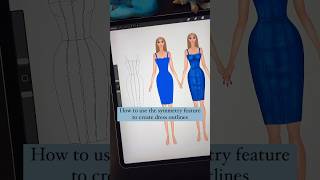 Fashion illustration in Procreate Symmetry feature [upl. by Ardnat]