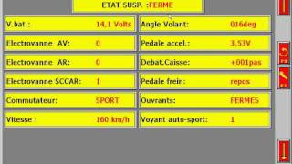 xantia activa paramètres calculateur suspension lexia httpwwwdiagnosticautocom [upl. by Atinehs]