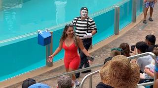 Tom the HILARIOUS SeaWorld Mime MustSee Comedy Pranks [upl. by Kirchner325]