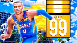 I FOUND THE FASTEST PLAYER POSSIBLE IN NBA 2K24 🔥 ALL 99 SPEED STATS BUILD [upl. by Bradney]