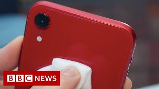 How to clean your smartphone safely  BBC News [upl. by Ymac]