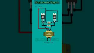 Normal Inverter Diagram l 12V DC to 220V AC electrical voltage diy inverter [upl. by Jeaz]