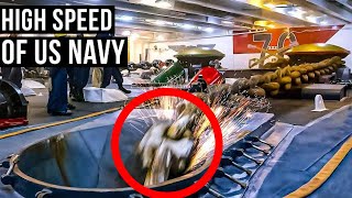 How US Navy Aircraft Carrier Drops Anchors At FULL Speed [upl. by Nikkie]