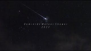 Geminid Meteor Shower 2022  Real Time 4K with Fireballs [upl. by Kurland688]