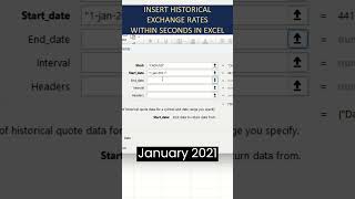 New Formula  How to insert Historical Exchange rates and stock price in Excel [upl. by Athal]