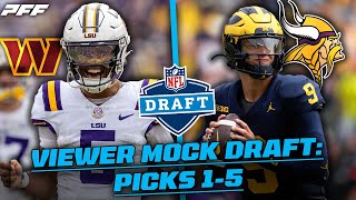 2024 Viewer Mock Draft Picks 15  PFF [upl. by Uuge920]