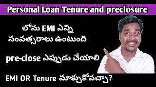 personal loan preclosure  personal loan tenure  by Telugu earning tips [upl. by Acissej]