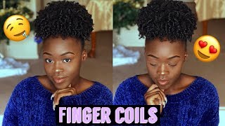 How To Defined Finger Curls  Short To Medium Natural Hair [upl. by Berty]