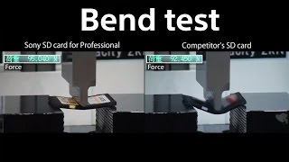 Sony Professional SD Card  Bend Test [upl. by Blakeley]