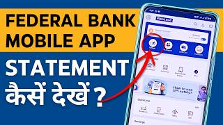 Federal Bank App se Statement Kaise Nikale Fedmobile App Statement Download [upl. by Romano]