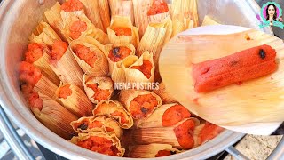 Tamales Dulces de Fresa 🍓 🍓🍓 pequeña receta a mi estilo [upl. by Moria]